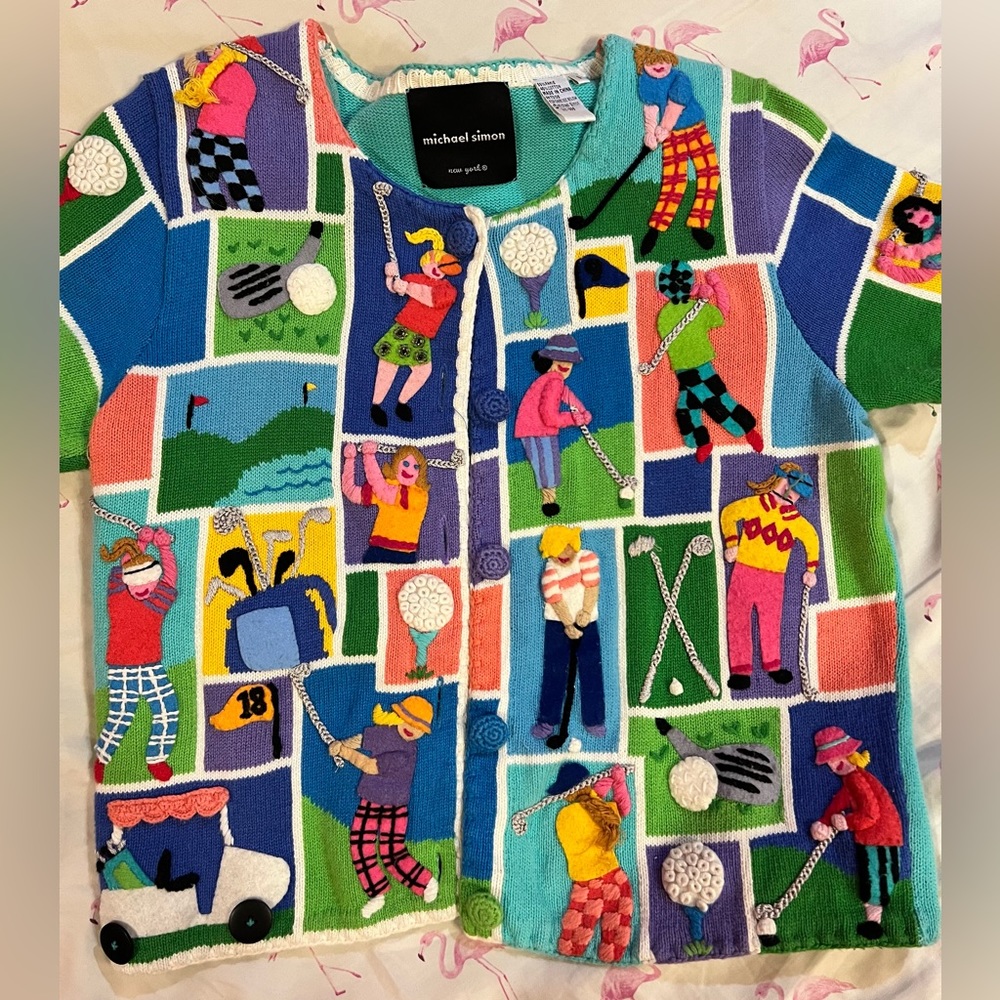 Vintage Michael Simon Size S Golf Sweater.⛳️🏌️‍♀️
